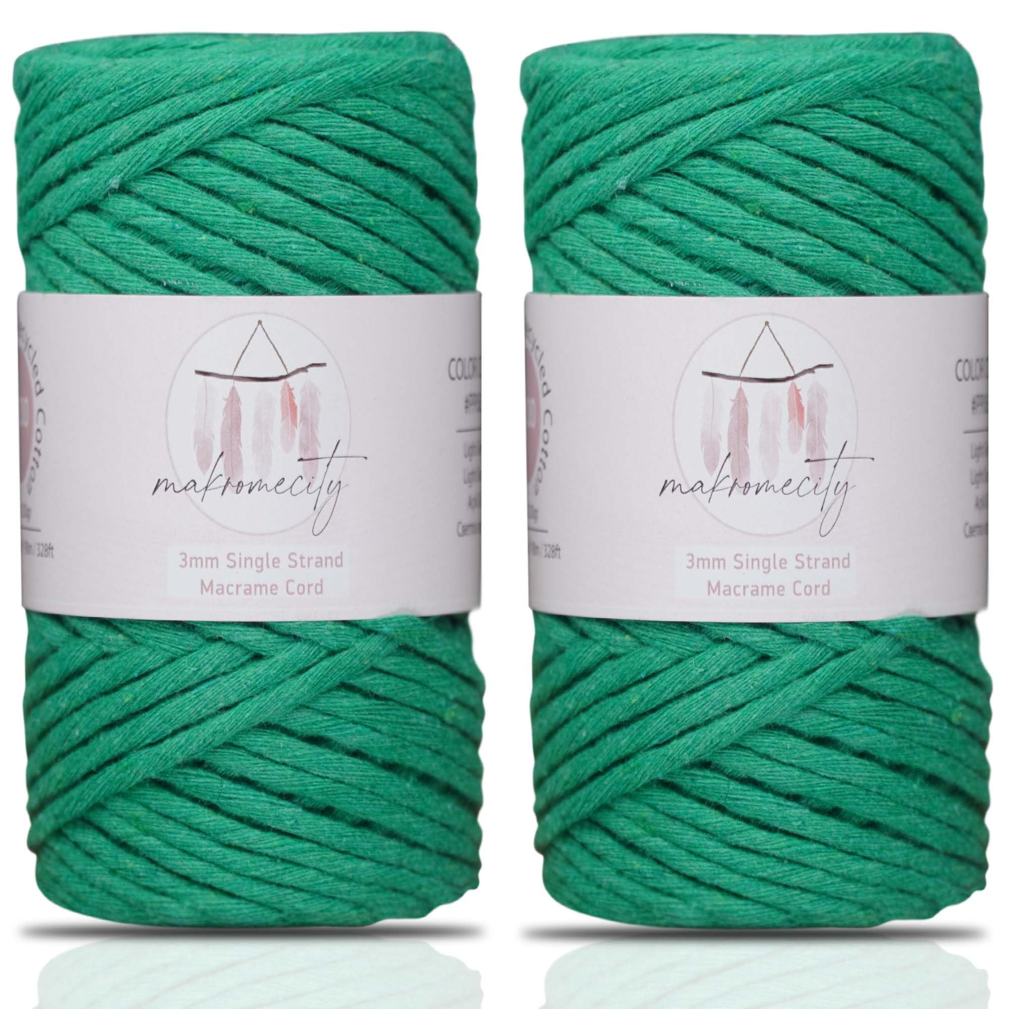 Makromecity 2 Skeins Of Single Strand Macrame Cord 3 Mm | Desertcart ...