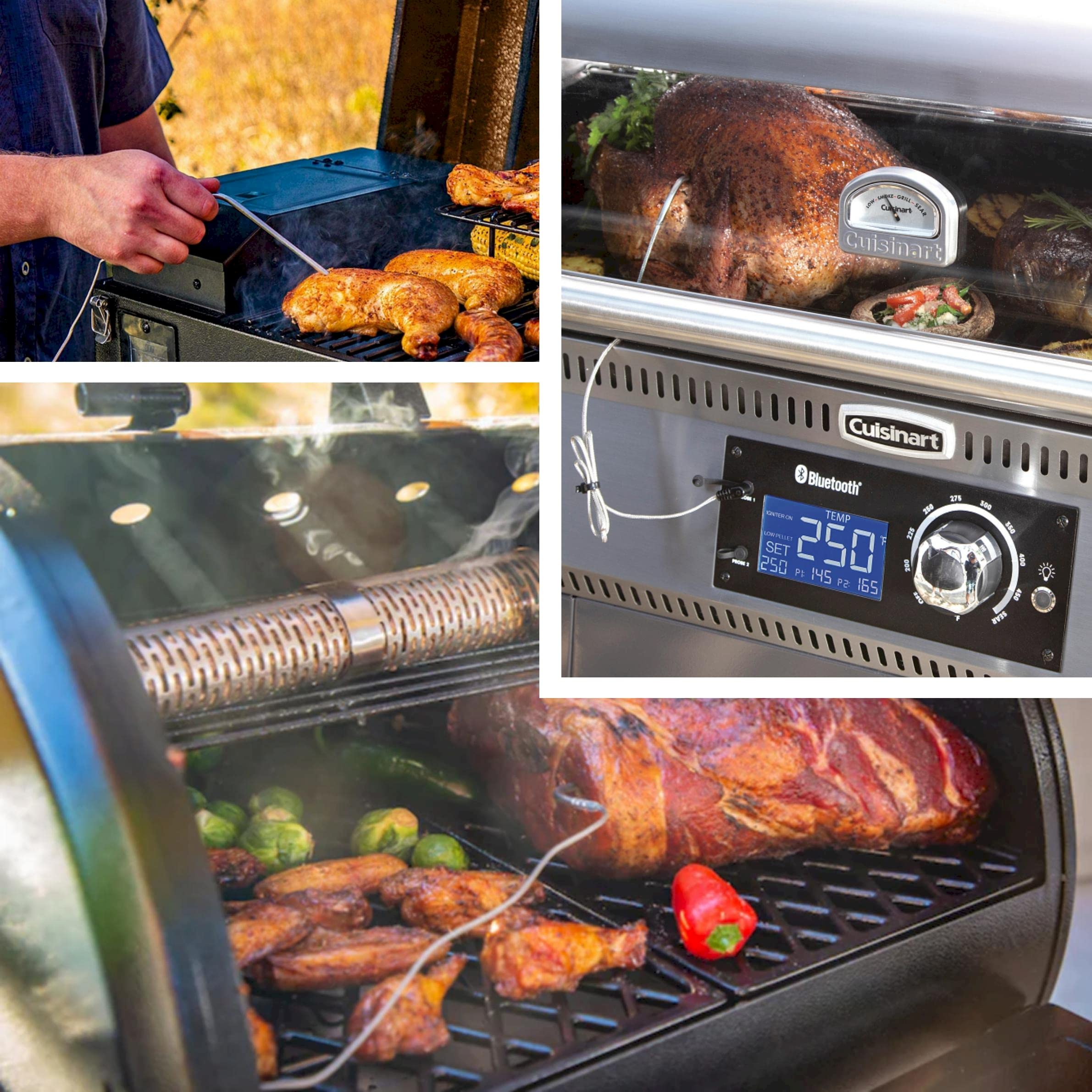 Confezione da 2 termometro per sonda per carne, compatibile con griglia Louisiana, Cuisinart, Oklahoma Joes, griglia a pellet e affumicatore