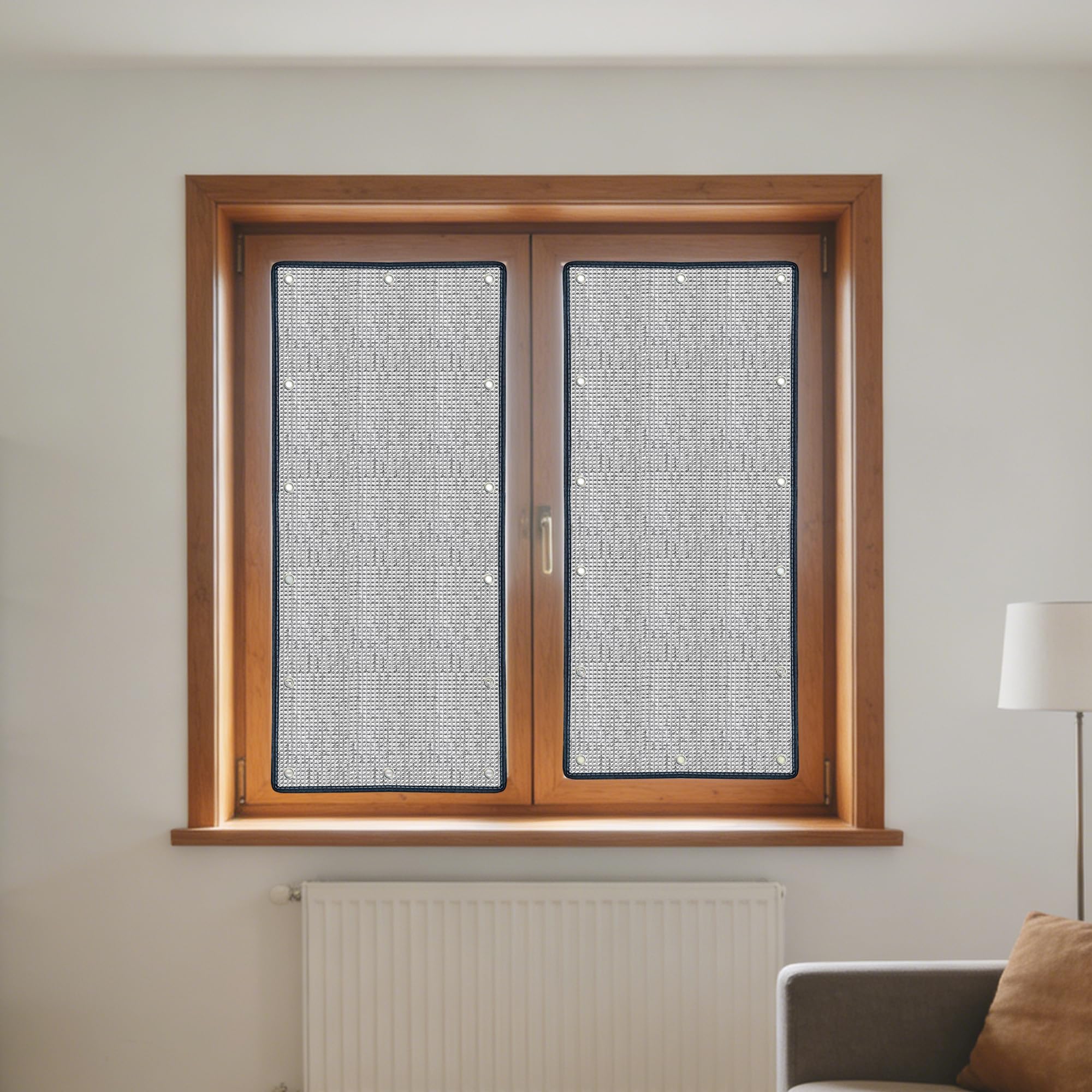 Película Reflectante de Calor para Ventanas 120 x 160 cm Protección Solar Barrera de Radiación Térmica con Ventosas Techo Coche Garaje Oficina, Plata