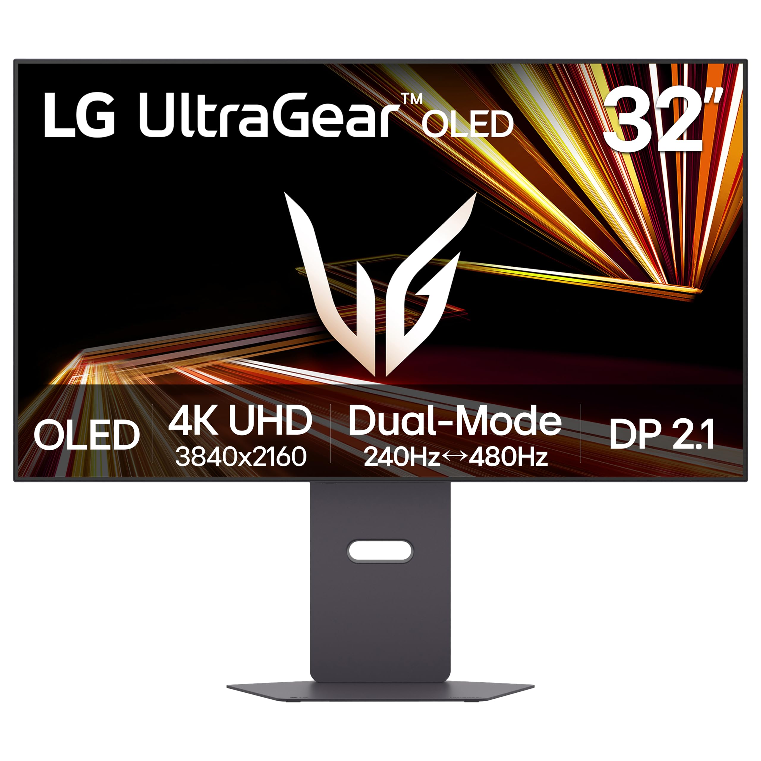 32GX870A-B 32-inch Ultragear 4K UHD (3840 x 2160) OLED Gaming Monitor, Dual-Mode, 240Hz, 0.03ms, NVIDIA, AMD FreeSync Premium Pro, VESA DisplayHDR True Black 400, USB Type-C, DP2.1