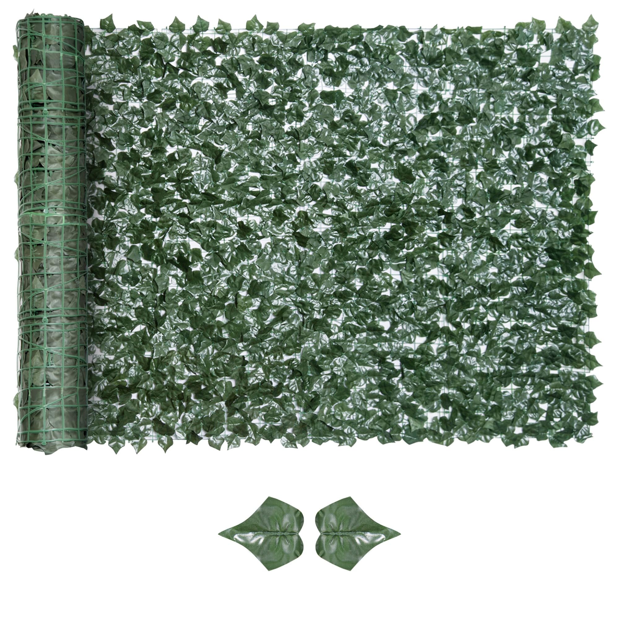 Outsunny Künstlicher Hecken Sichtschutz 300 x 150 cm – Dunkelgrün