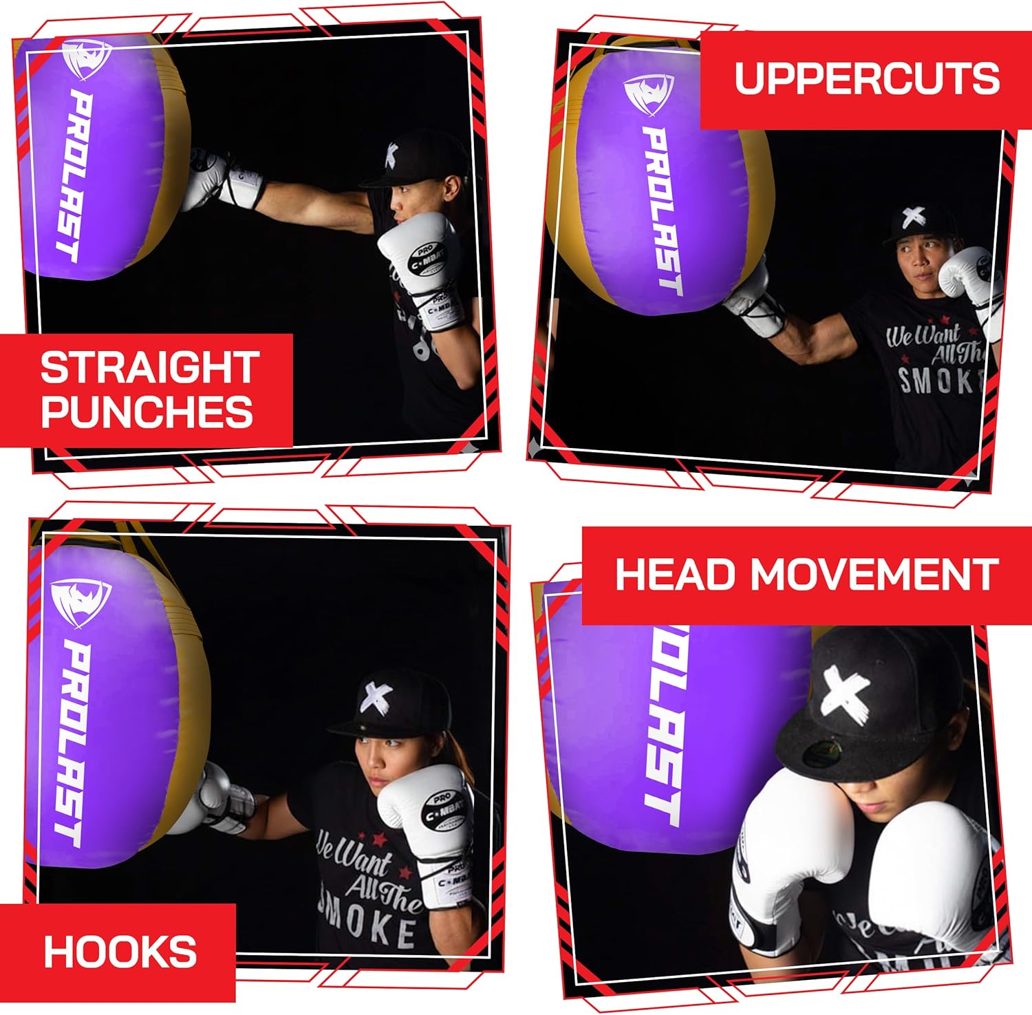 PROLAST Wrecking Ball Heavy Boxing Punching Bag for Women, Hook and Uppercut, Body Snatcher, MMA, Muay Thai, Strength Training Equipment