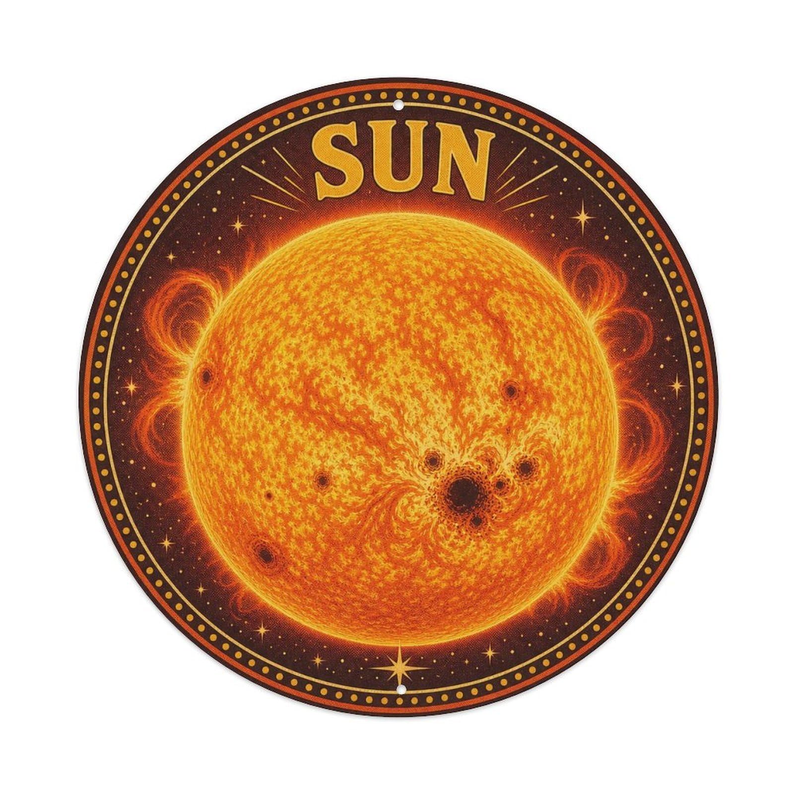 Starscape Astral Sun Solar Astronomy Celestial Metal Tin Sign