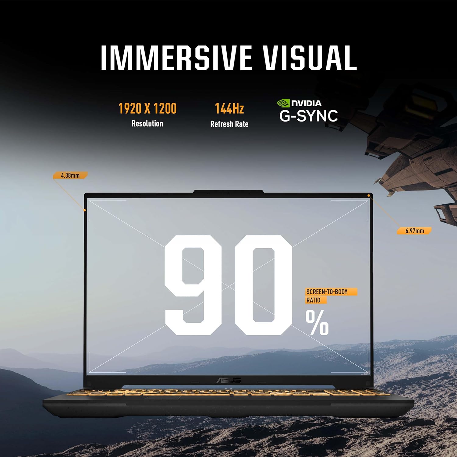 ASUS TUF Gaming F16 (2025) Gaming Laptop, 16” WUXGA FHD+ 144Hz, 100% sRGB Display, GeForce RTX 4050, Intel Core 5 Processor 210H, 16GB DDR5, 1TB PCIe SSD Gen 4, Wi-Fi 6, Windows 11, FX607VU-AS51-CA - Image 7