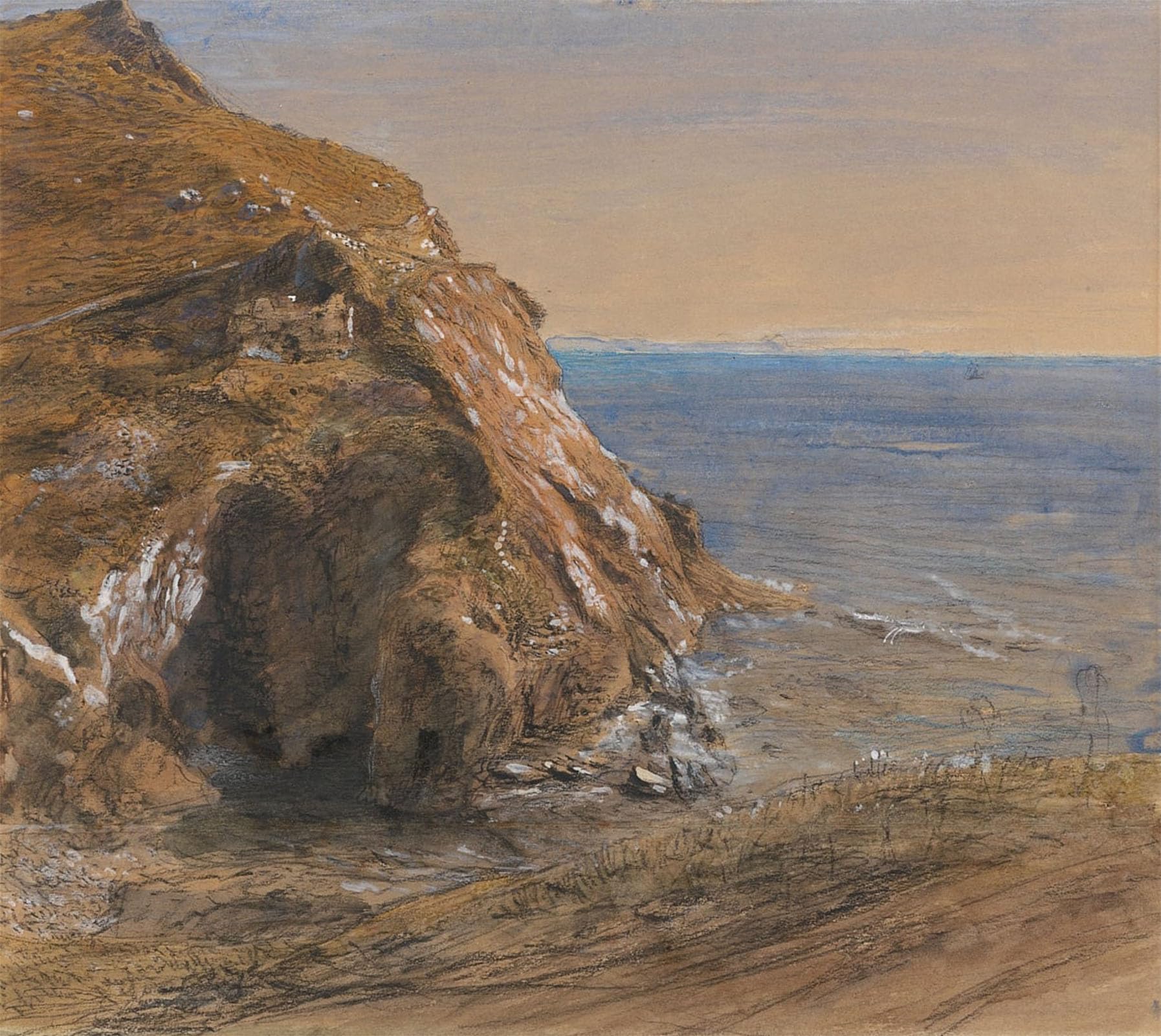 POSTERIIk Vintage Art Print Images Pictures Print the Rock Slip Near Boscastle by Famous Painter Modern Colour Posters for Office Home Decor 60x90cm