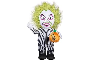 Gemmy Stylized Beetlejuice Halloween Greeter, Multi-Colored (35" Tall)