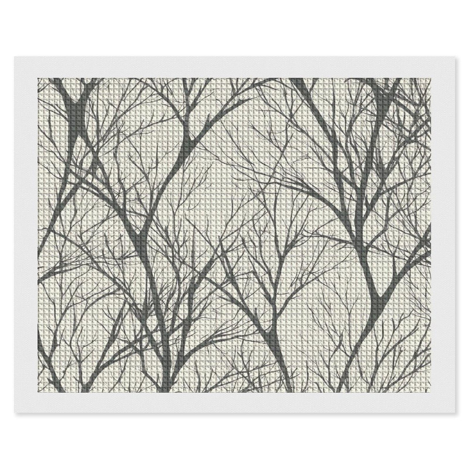 Tree Branch Diamond Art Kits for Adults, DIY 5D Diamonds Painting Kits for Beginner, Round Full Drill Diamond Dots Painting, 16"x20" Diamonds Pictures Gem Art and Crafts Wall Decor