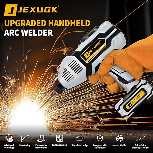 Miniatura 2 de Máquina soldadora portátil de mano 180A, soldadores de arco pequeño de 110 V Soldadora con 20 varillas e inversor IGBT 5 ajuste de corriente