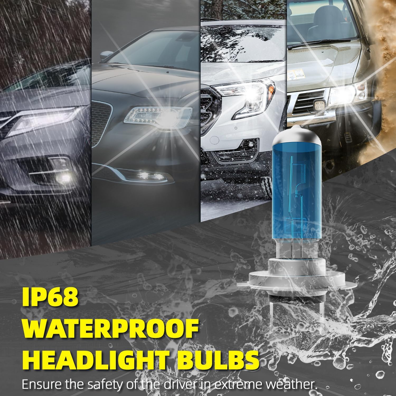 Headlight Bulbs Fit For Chevy Traverse 2013-2018,H7 H11 High Low Beam H11 Fog Lights Combo,Super Bright 5500K White Light High Performance Halogen Light Bulbs,6PCS