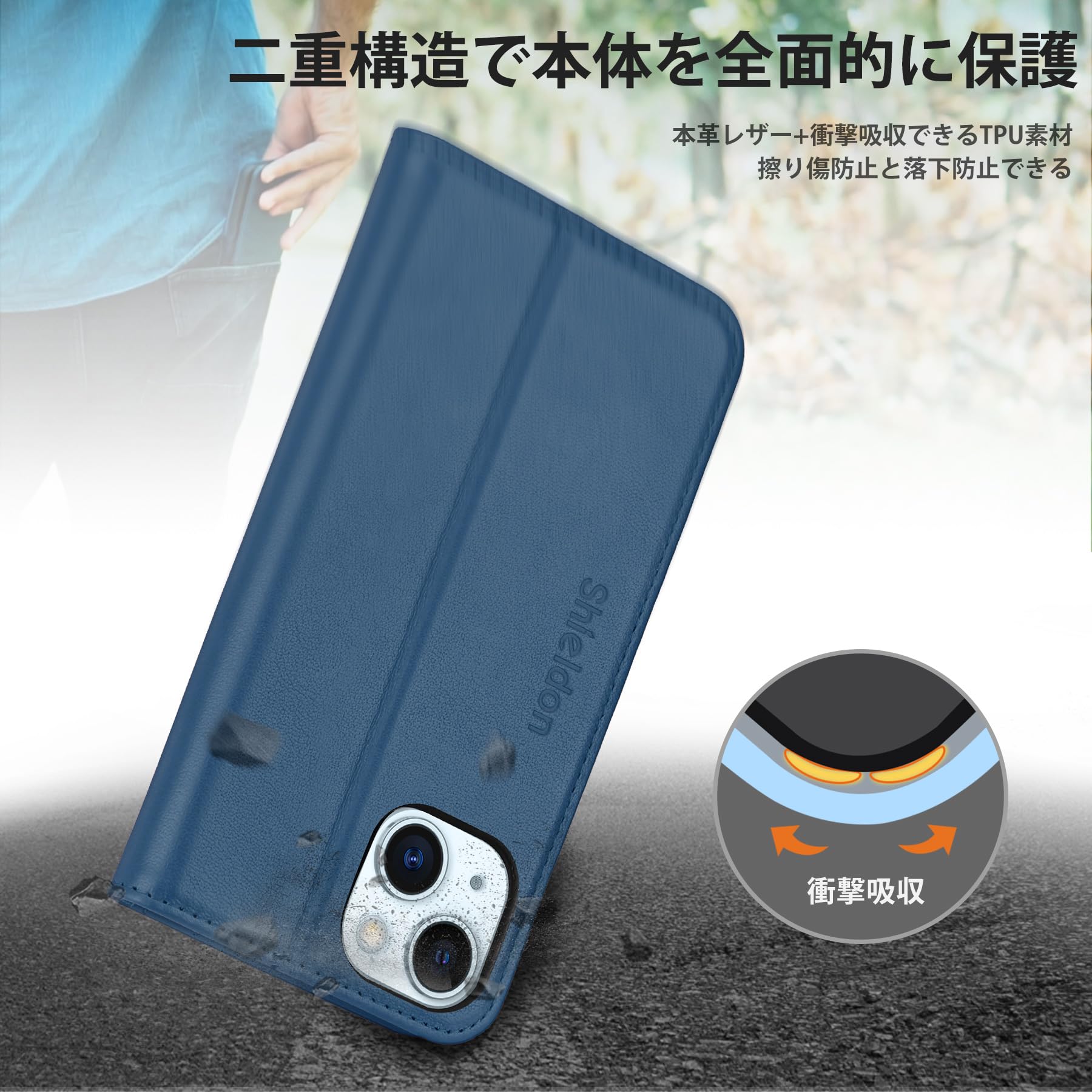 【色:ロイヤルブルー】SHIELDON iPhone 15 対応ケース 手帳型 Amazon.co.jp: SHIELDON iPhone 15 対応ケース 手帳型 本革 あい