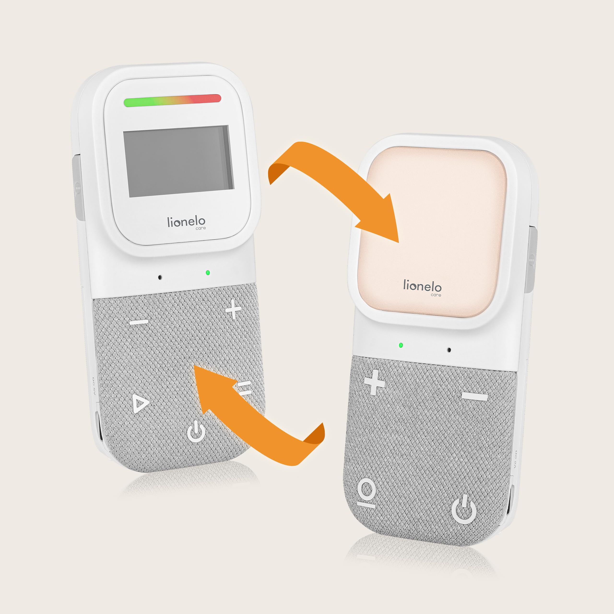 Lionelo Babyline 2.3 Baby Monitor z mikrofonem audio, światłem nocnym, zasięg 400 m, LCD, niania elektroniczna