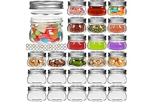 AuroTrends 4 oz Mason Jars with Lids (Set of 24): Perfect for...