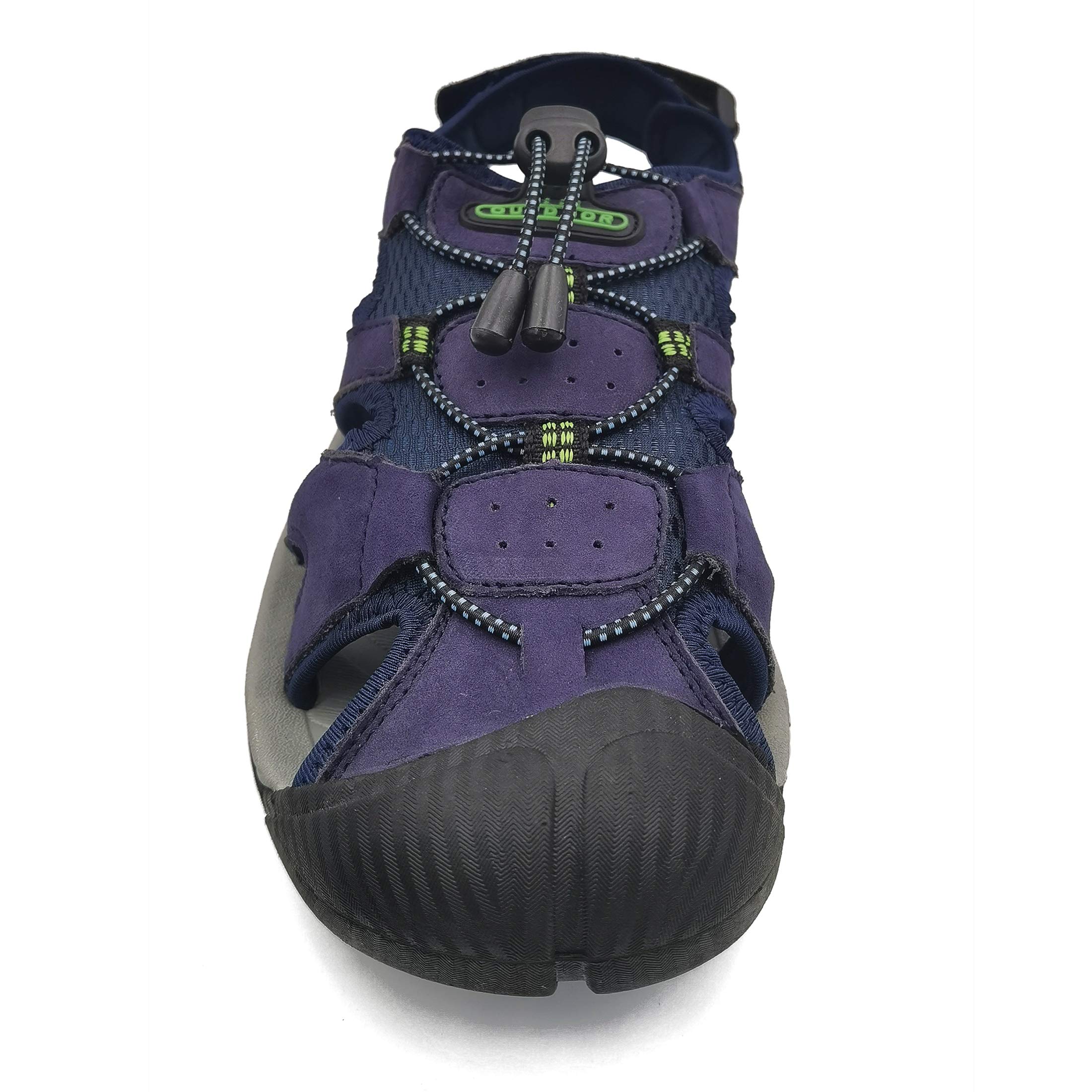 ZYLDK Sandali Sportivi Scarpe Estivi da Spiaggia per Uomo all'aperto Trekking Traspirante da Pescatore in Pelle Sandalo Acqua