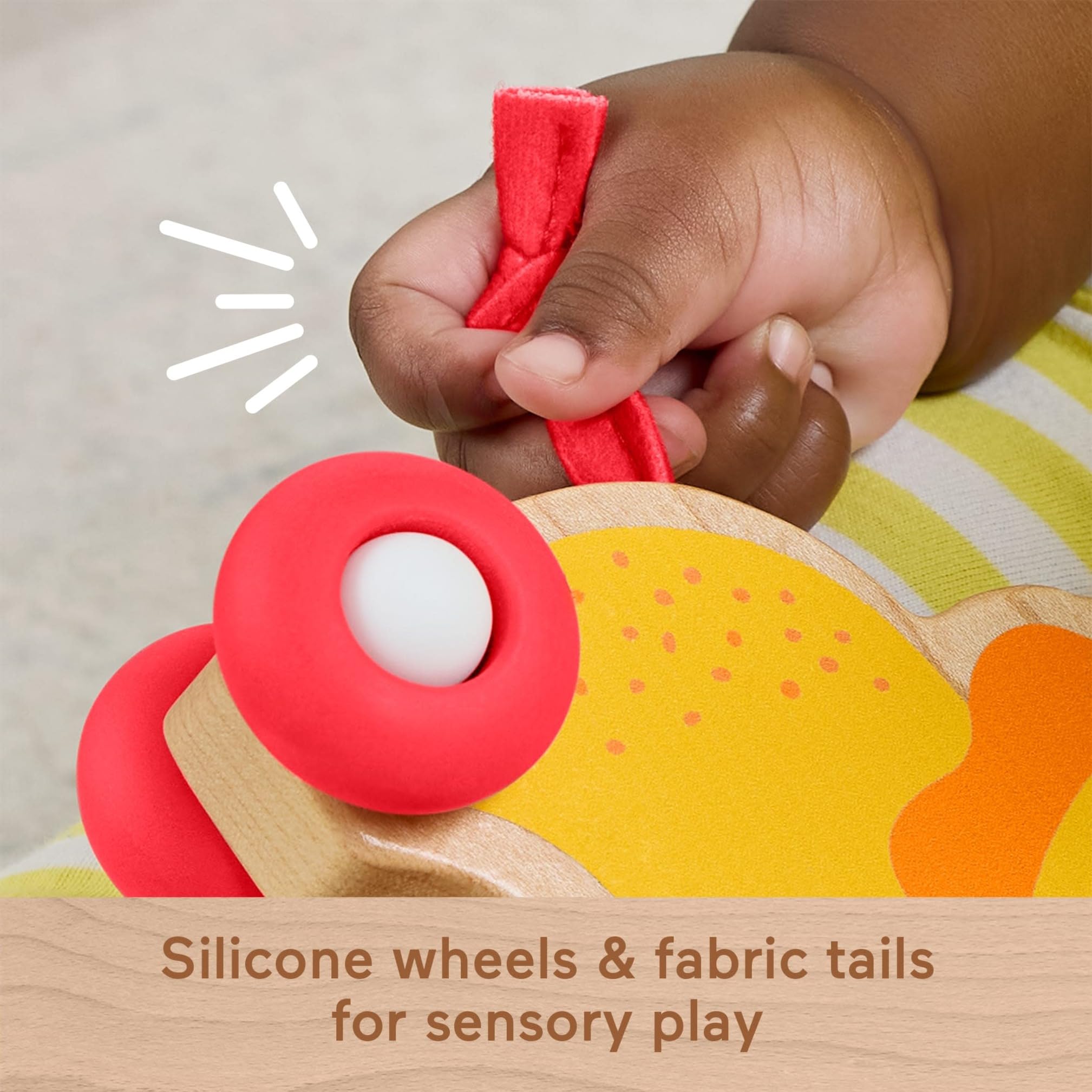 Fisher-Price Wood Baby Toys Push-Along Animals - Image 4