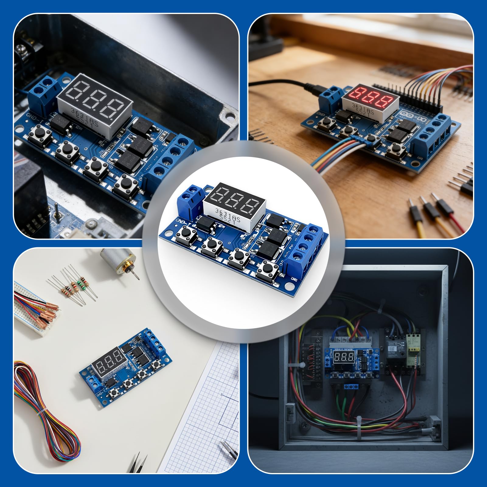 4x DC-Relais-Timermodul 5-36V – Programmierbarer Verzögerungsschalter Mit LED-Anzeige, MOSFET, 15A, Für Automatisierung & DIY