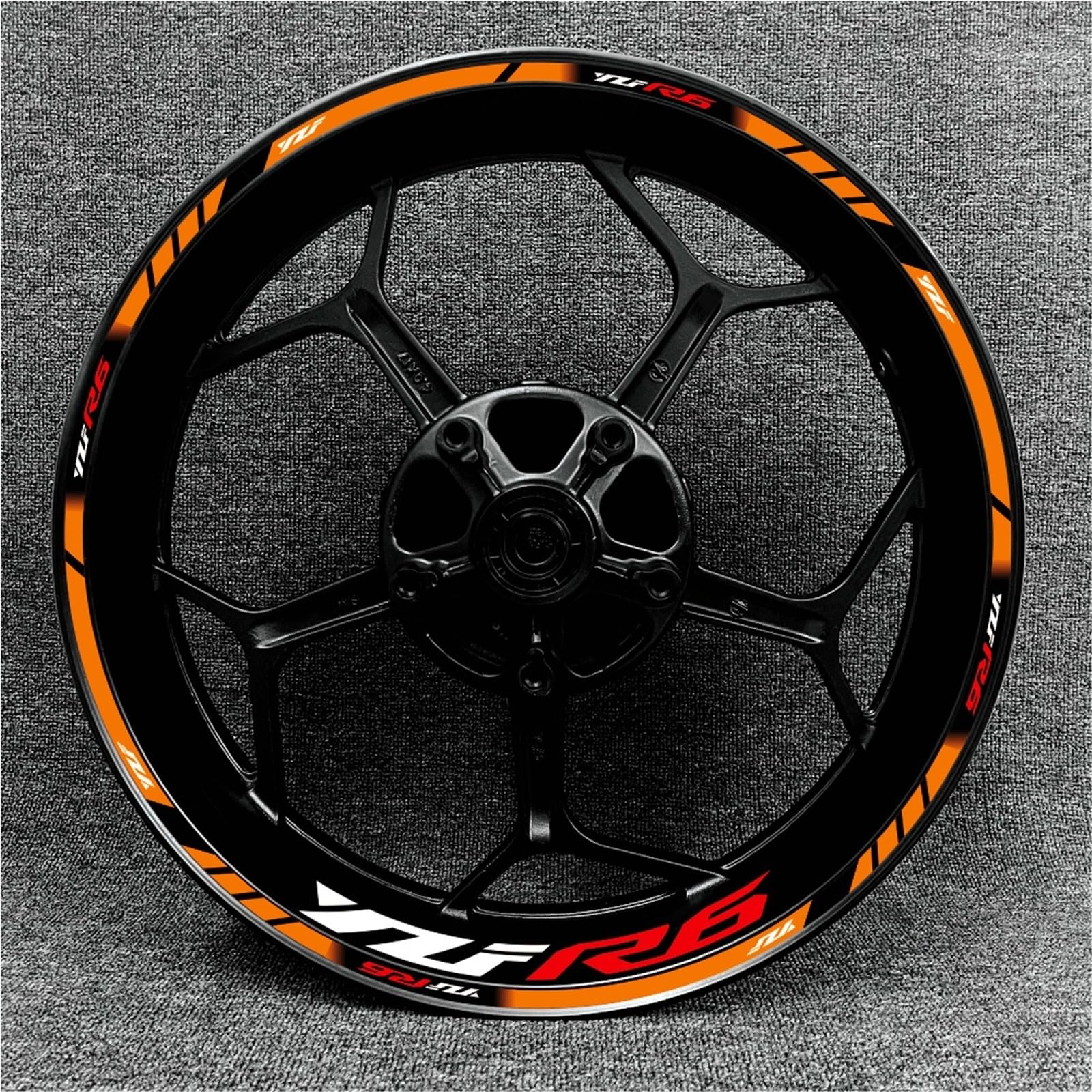 Calcomanía Decorativa para Llanta Interior Y Exterior Motocicleta 17 Pulgadas, Pegatina Reflectante para YZF R6(Set Meal 19)