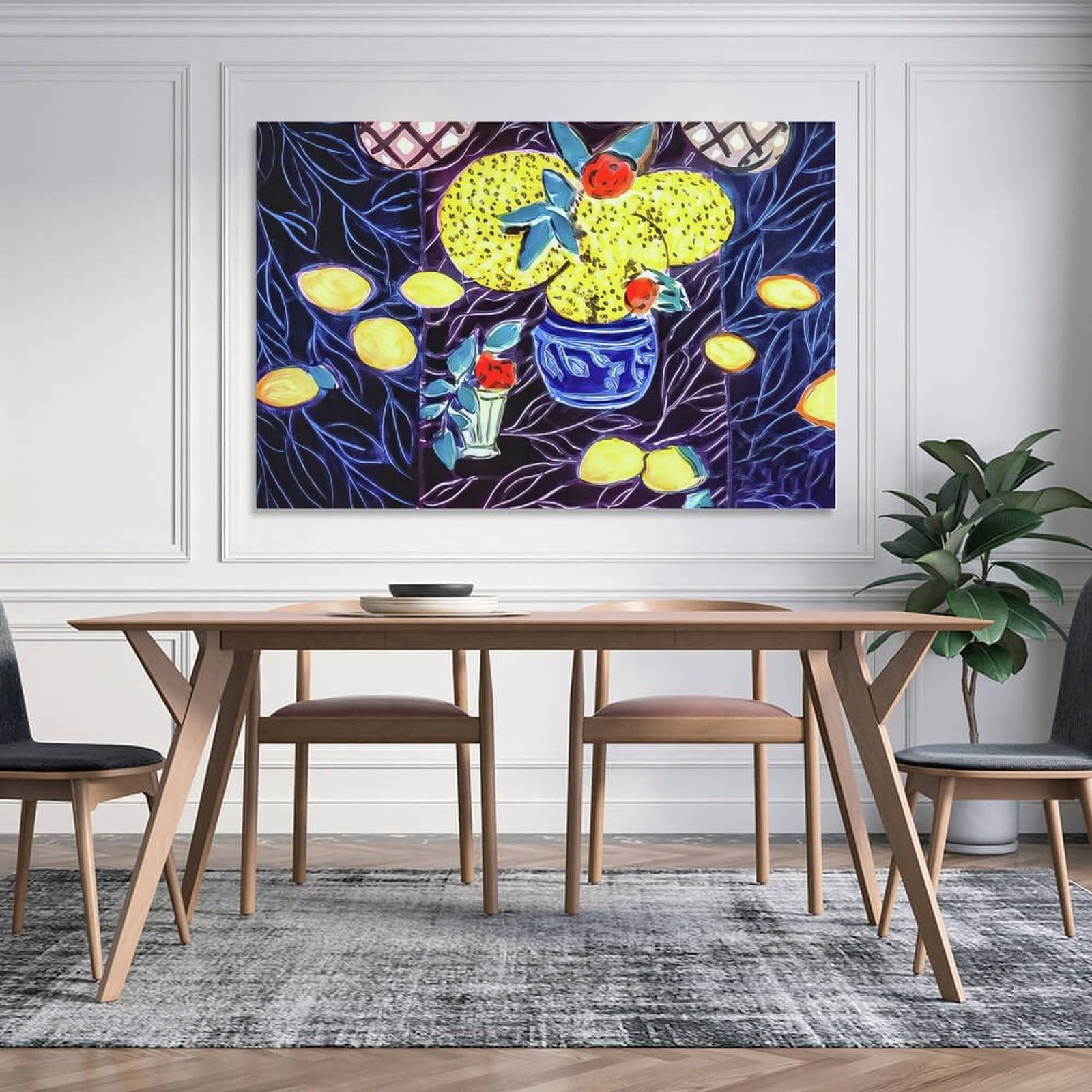 Amazon.co.jp: アンリ・マティスの有名な絵画「レモンとミモザ」絵画