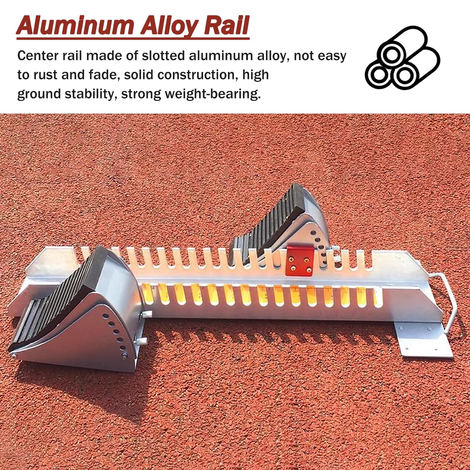 Bloki startowe do lekkoatletyki, gry uniwersyteckie, biegi sprinterskie, przenośne, 6-kątowe, regulowane, do profesjonalnych ćwiczeń lekkoatletycznych, fitness, bieganie, aluminiow