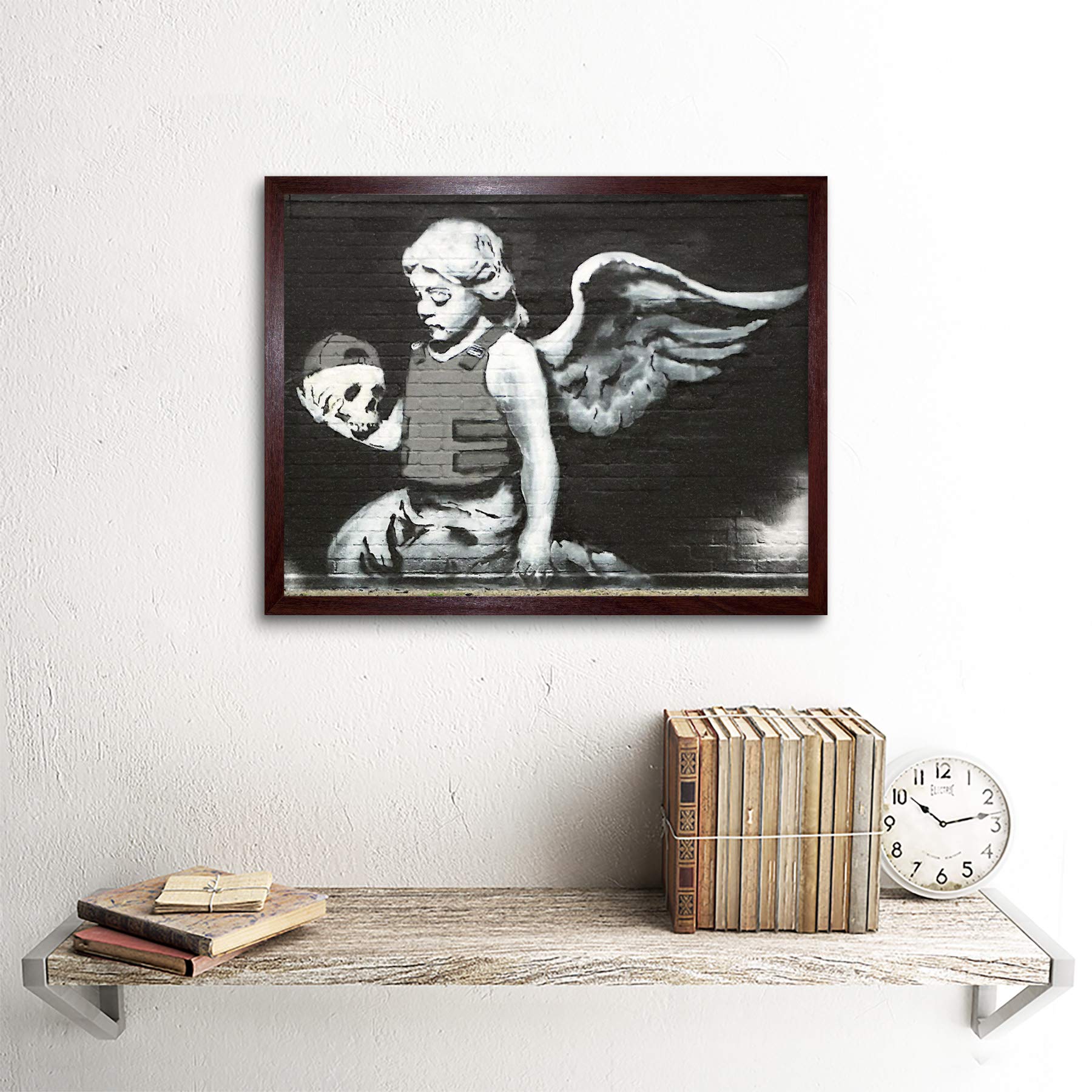 【限定額装】Banksy Angel with Paint プリント/バンクシー Amazon.com: Wee Blue Coo Banksy Angel With Skull Graffiti Street