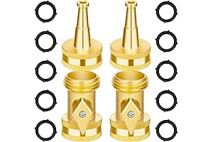 4 Pack AUTOMAN High Pressure Metal Nozzle with Hose Shutoff Valve