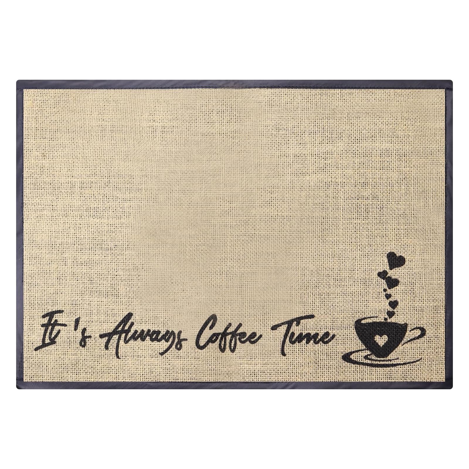 Sicheii 50 x 35.5 cm Coffee Bar Mat, Large Coffee Mat for Countertop Kitchen Counter, Retro Coffee Pot Table Mat for Coffee Station Maker, Espresso Machine Tea Pad Placemat Bar Accessories, B