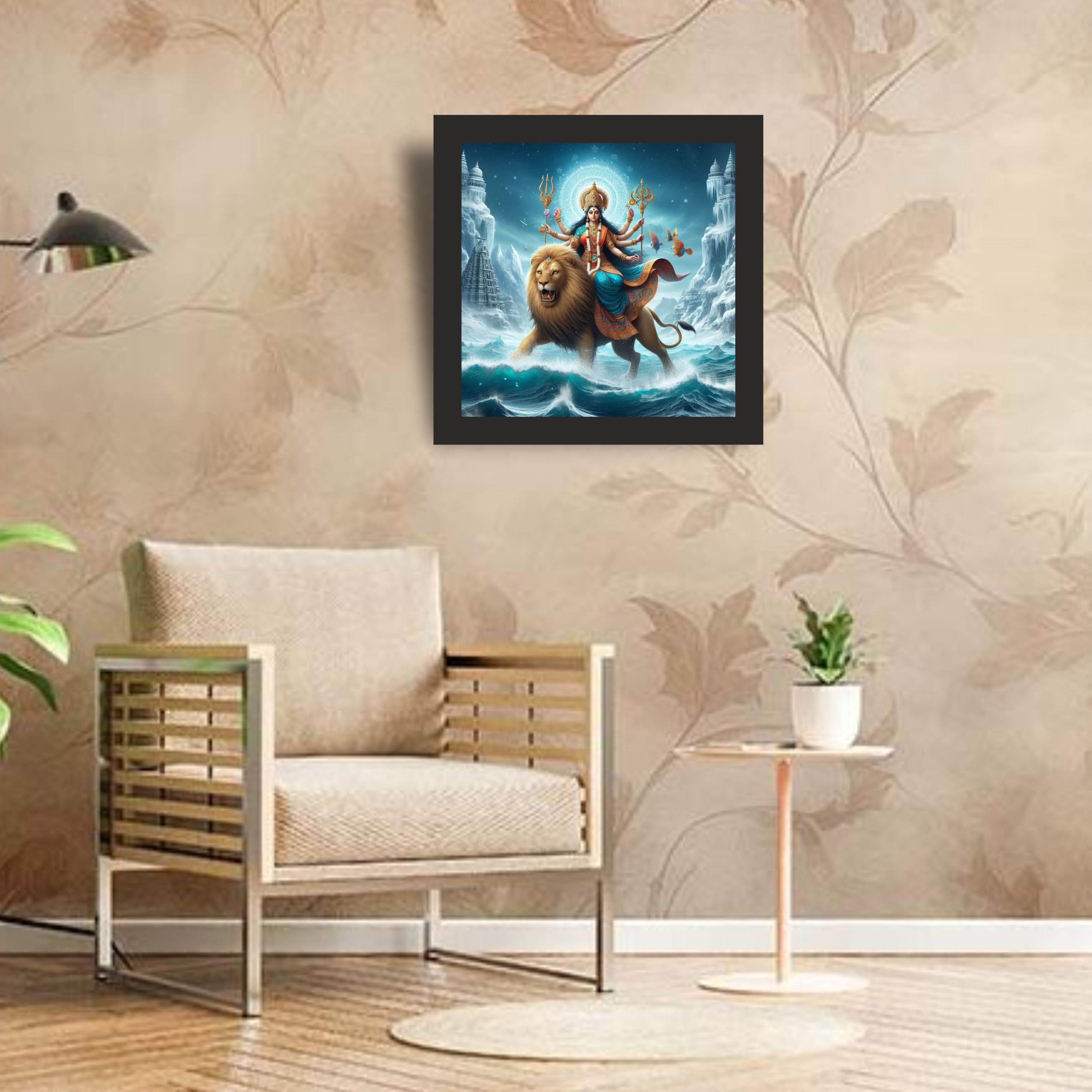 Maa Durga on Lion Wall Art – view 2
