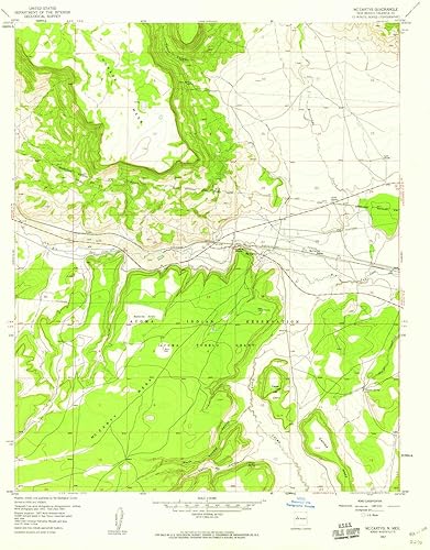 Mc Cartys NM topo map, 124000 Scale, 7.5 X 7.5 Minute, Historical, 1957, Updated 1959, 26.9 x 22 in