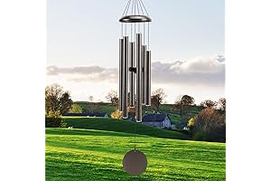 Large Wind Chimes Outdoor 40 Inch Black Memorial Wind Chimes for Outside,...