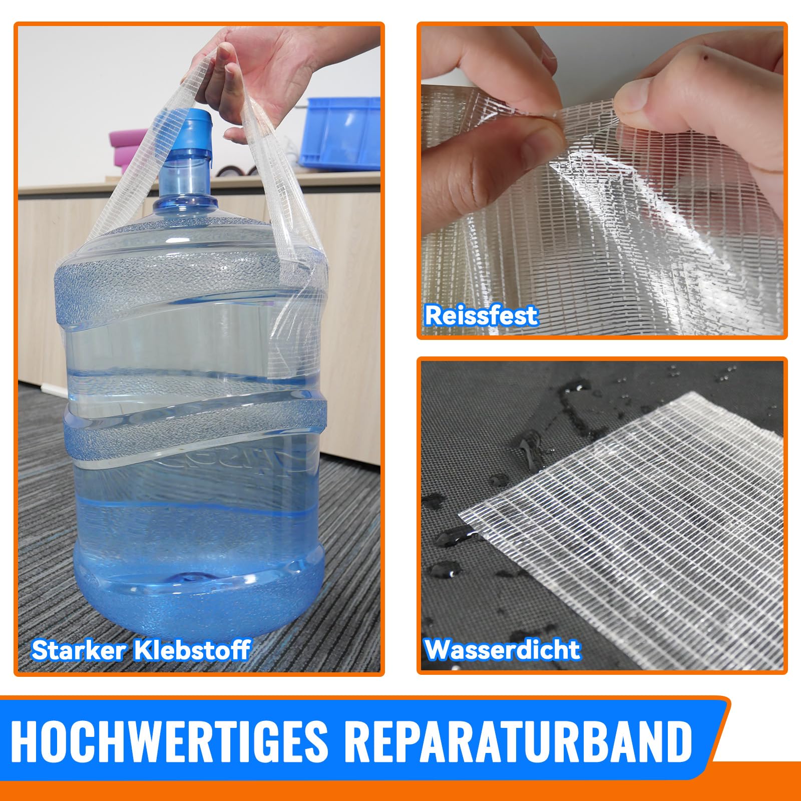 Birllaid RV Markise Reparaturband für Markisen, Zelt Reparaturband für Tarp, Boot Deckt Reparatur, Segel-Band, Riss Reparatur Pctch Kit Wasserdicht 15cm x 9 m