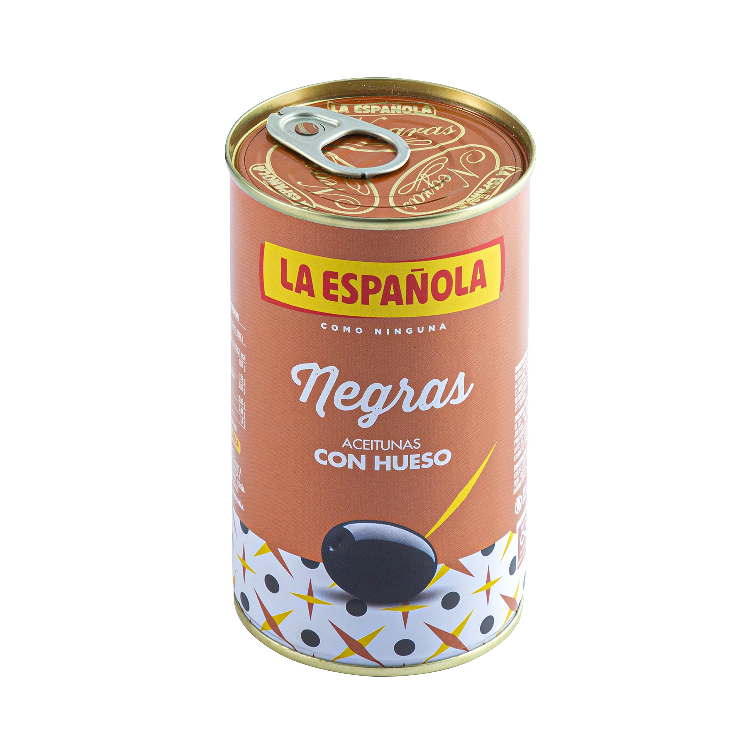 Pack 12 uds.La Española - Aceituna Negra Con Hueso 185 gr (Negra Con Hueso)