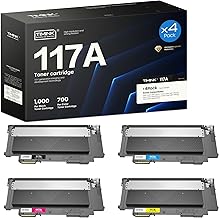 Timink HP 117A Compatible Toner Cartridge for HP Color Laser MFP 150nw 150a 150w 178nw 178nwg 179fnw 179fwg W2070A W2071A W2072A W2073A (Black Cyan Magenta and Yellow 4-Pack)