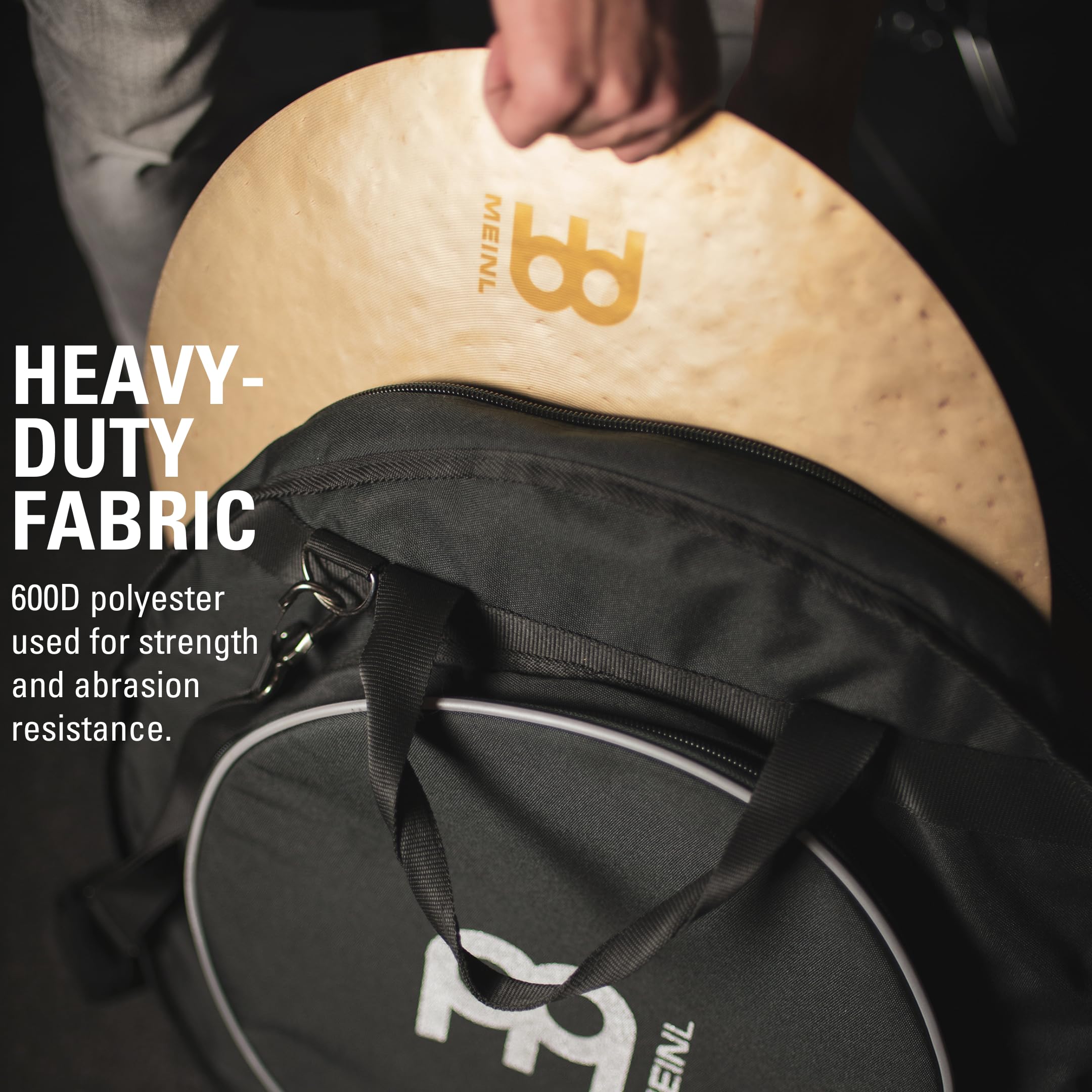 Meinl Cymbals Pro Cymbal Backpack Schlagzeug Becken Tasche 22 Zoll (55,88cm) Gig-Bag mit Hihat Fach, Außentasche, Rucksack Gurt und starkem Tragegriff – Drum Zubehör (MCB22-BP)