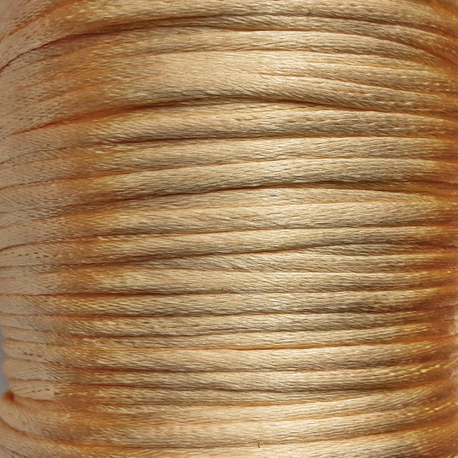 Mart-Mon Eggnog Satin Cord 2Mm Rattail Knotting Thread 30M Sewing Crafts And Jewelry Making (Eggnog)