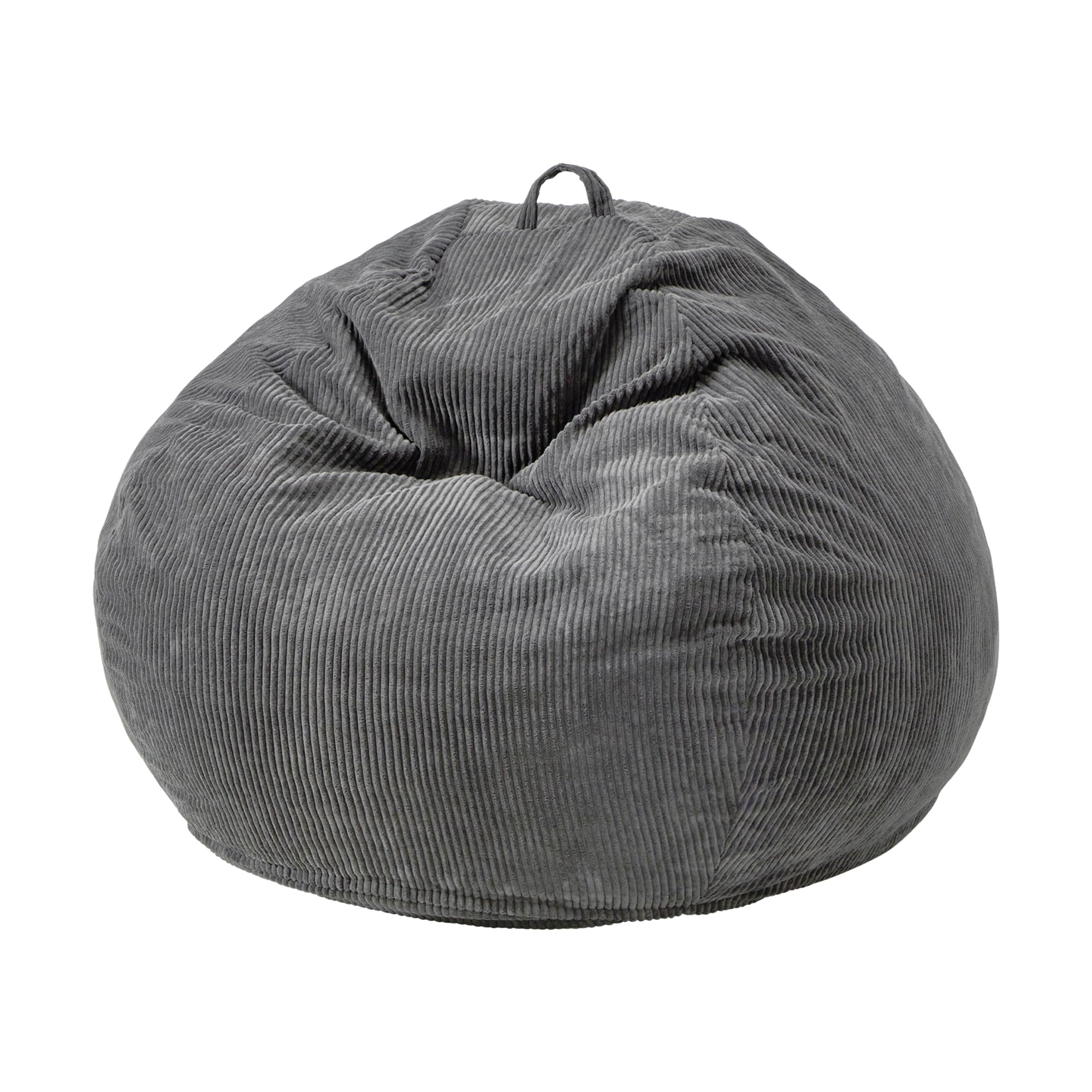 Hobestluk Sitzsack für Kinder, Tropfenform, abnehmbarer Bezug, Grau, 52 x 54,9 x 74 cm