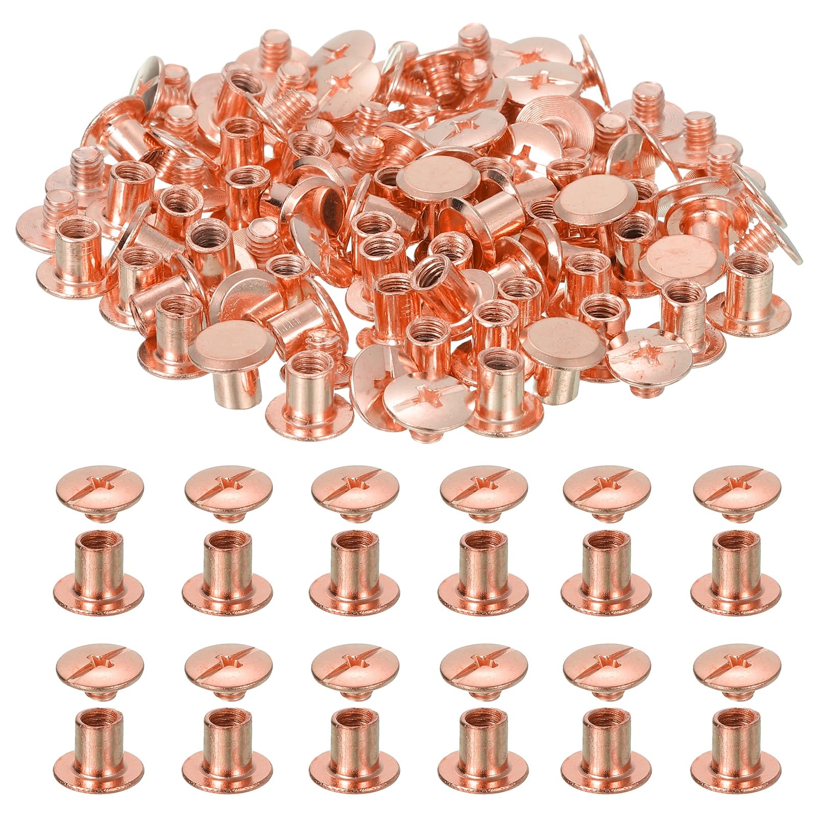 PATIKIL 8.5mm Chicago Screws Leather Rivets