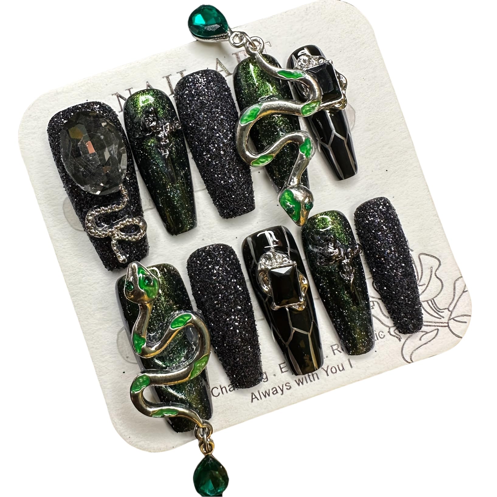 Press on nails,Handcrafted Press On Nails Kit, Short Length Nail Press Ons, Durable, Easy Application
