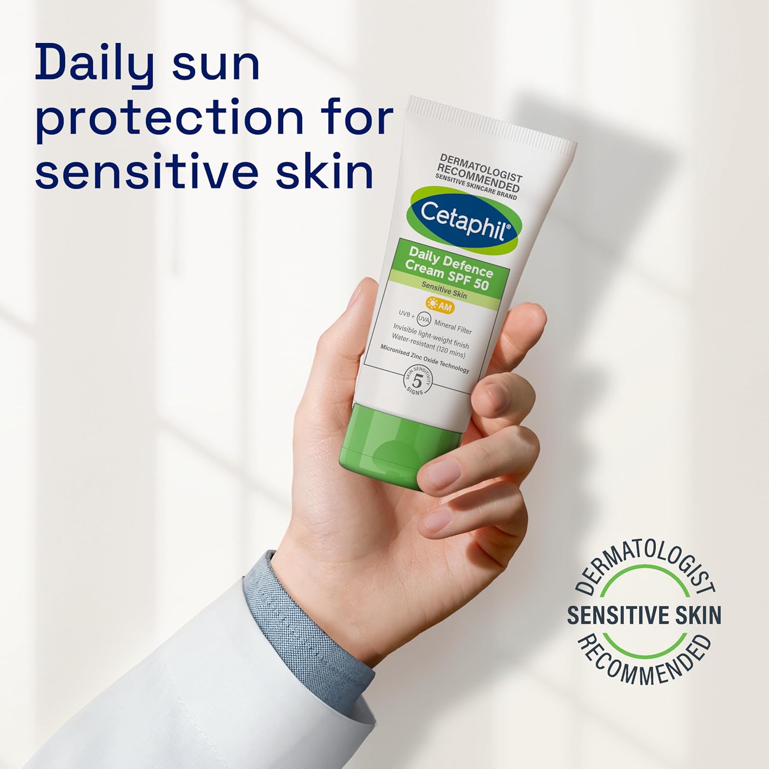 Cetaphil Ultimate Sensitive Skin Face & Body Skincare Set, Gentle Skin Cleanser 236ml + SPF 50 Face Cream 50g + Night Cream 50g + Moisturising Lotion 236ml 5 81Uzcfss5DL. AC SL1500