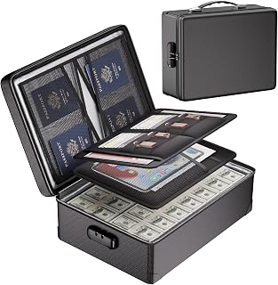 DocSafe Fireproof Document Box with Lock, 12 Layer Construction