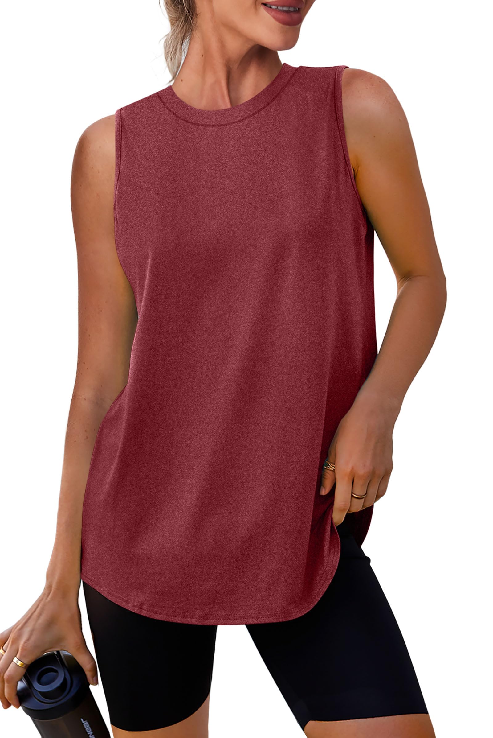 Womens Workout Tank Tops Lightweight Sleeveless Shirts for Women Loose Fit Tops for Athletic Running Tennis Yoga