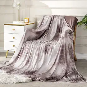 Topcee Cobertor Refrescante Para Quem Dorme Com Calor, Tingido Tie-Dye Decorativo, Absorve O Calor Manter Corpo Fresco E Evitar Suores Noturnos, 100% Fibra Certificação Oeko-Tex, Respirável, Confort
