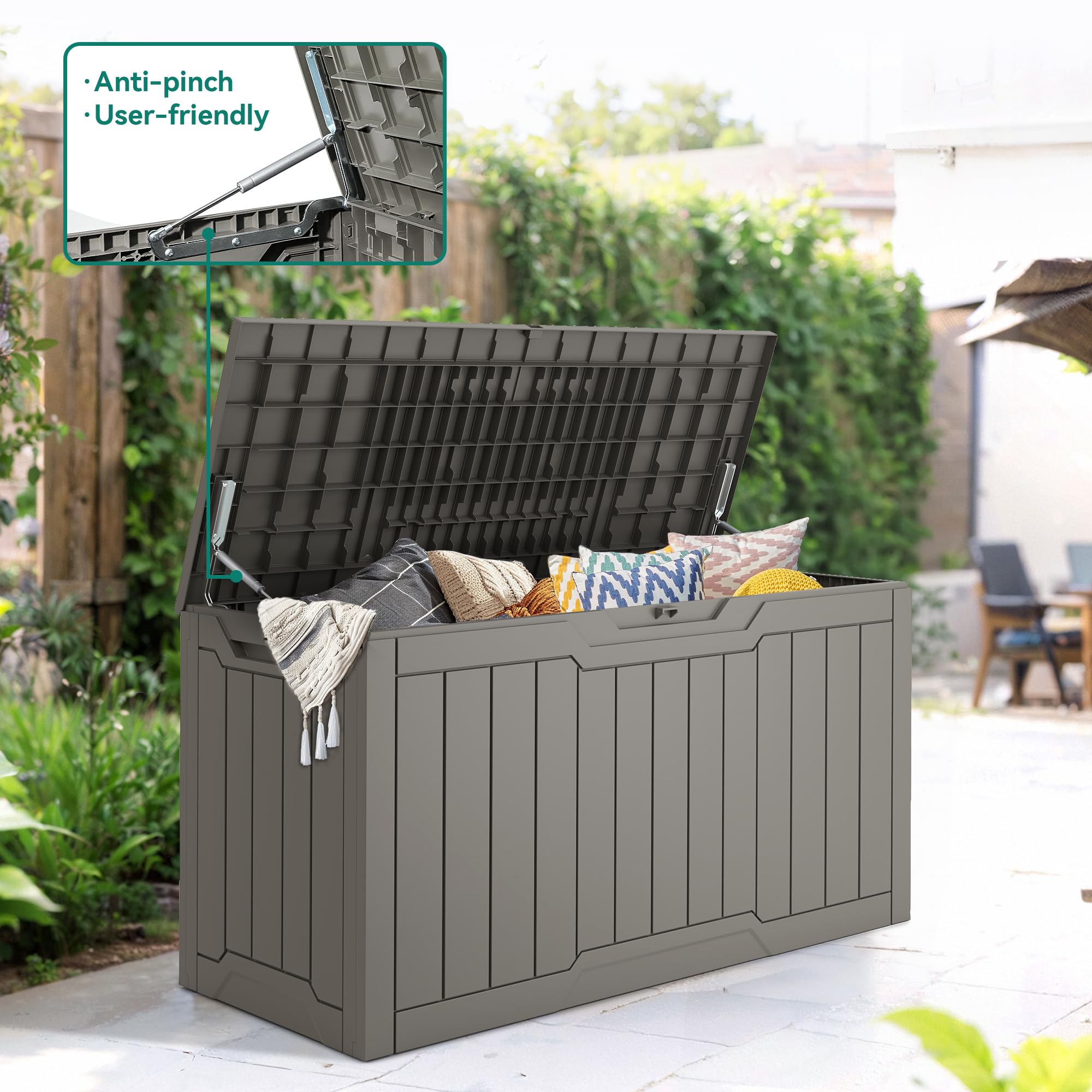 Resin Storage Seat Flamaker 80 Gallon Outdoor Storage Bench - All ...