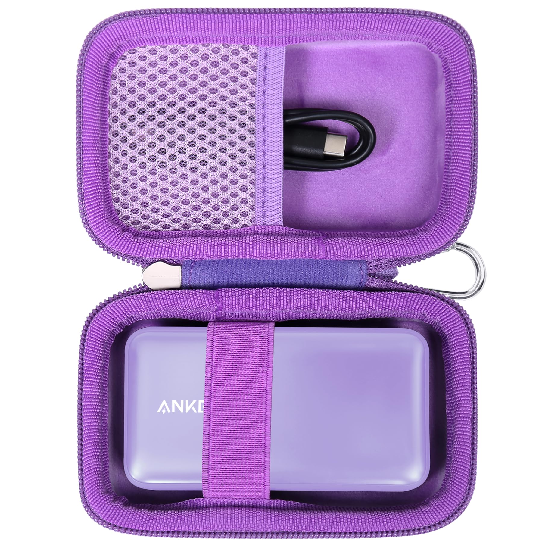 Hard Carrying Case Replacement for Anker Nano 30w/Anker 533 Power Bank 30W,Storage Travel Cover for Anker 10,000mAh Power Bank(Purple,Case Only)