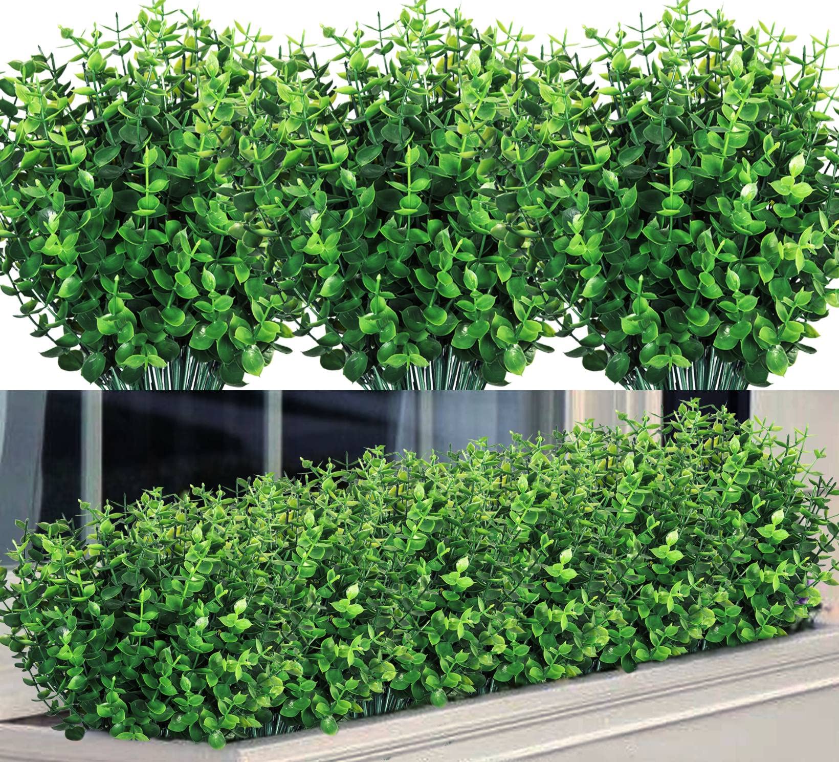 Ouddy Decor 8 Bundles Artificial Greenery Stems