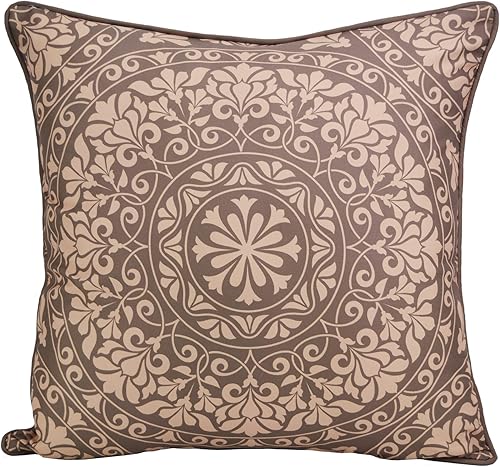 Donna Sharp Almohada decorativa Mojave Red Southwest con patrón de mandala, cuadrada