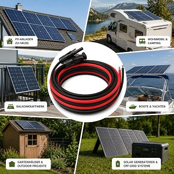 Offgridtec® Professional Connection Cable 10 mm², Solar Module to Charge Controller, 10 m