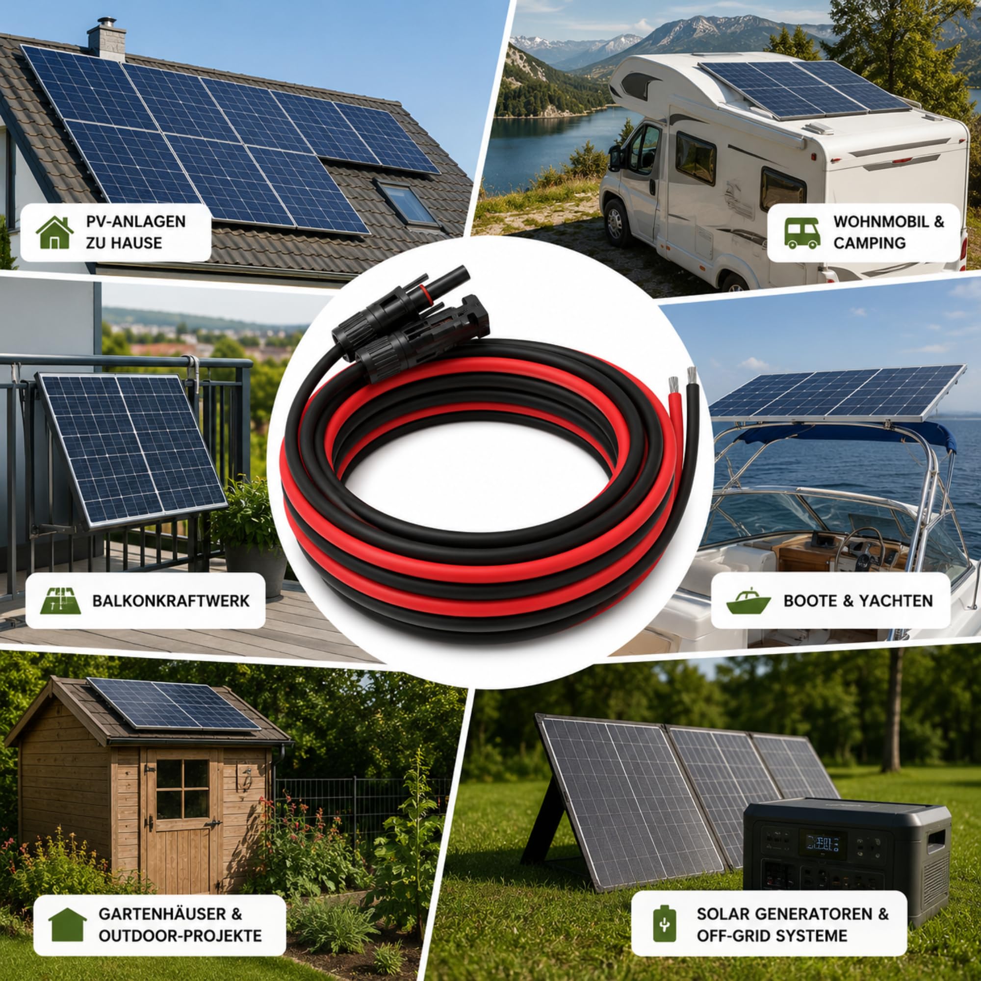 Offgridtec 10m 10mm² Solar-Verlängerungskabel mit Solarstecker