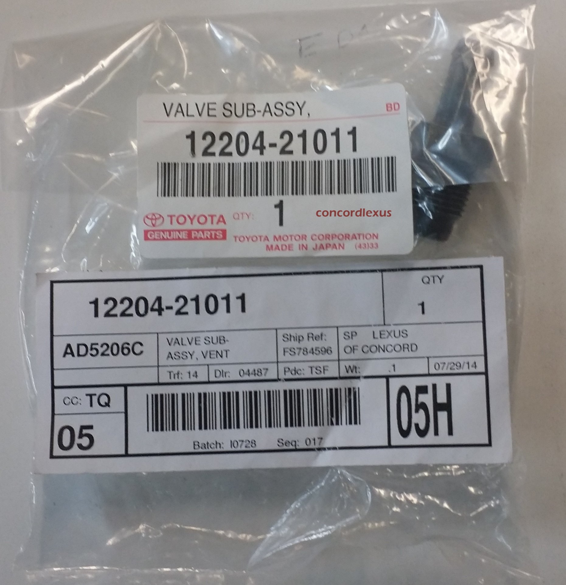 Amazon | TOYOTA (トヨタ) 純正部品 ベンチレーション バルブSUB-ASSY