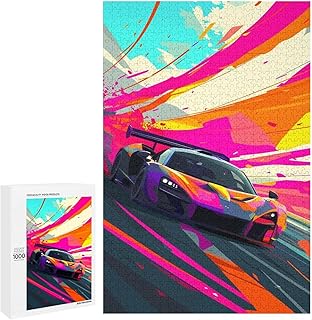 Comprar Puzzle de 1000 Piezas para Adultos Coches Deportivos de Colores Madera 75 x 50 cm