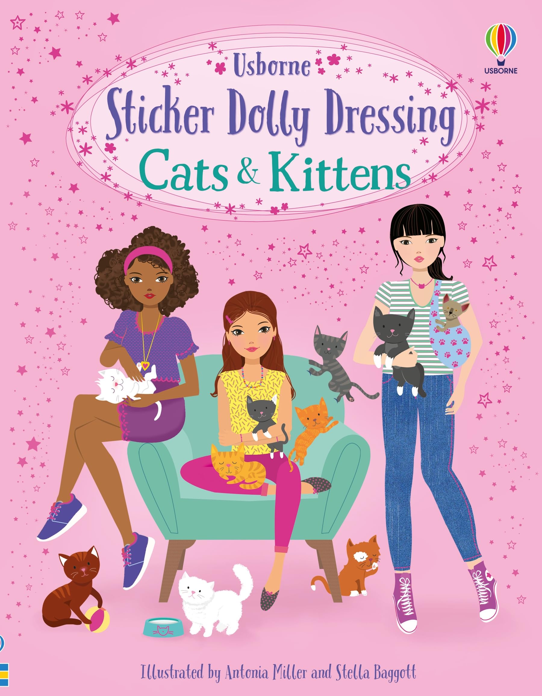 Lucy Bowman Sticker Dolly Dressing Cats & Kittens Paperback Book
