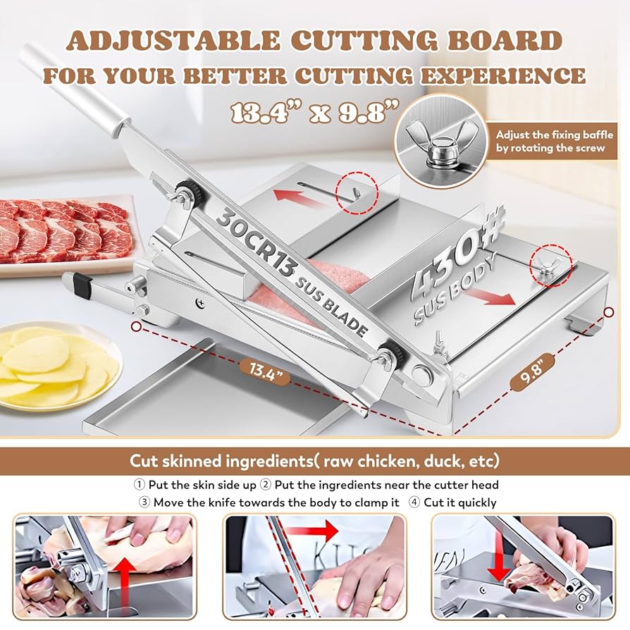 Manual Meat Slicer: Stainless Steel Bone Cutting Machine For Ribs, Chicken, Lamb Chops Versatile Meat Cutter For Home Use From Lewiao321, $691.46